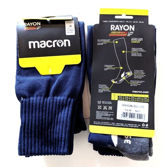 NEW LOT Of 2 Athletic Socks Macron Ski Camping Hiking Hunting Snowboard Sz 8-11 - Picture 2 of 7